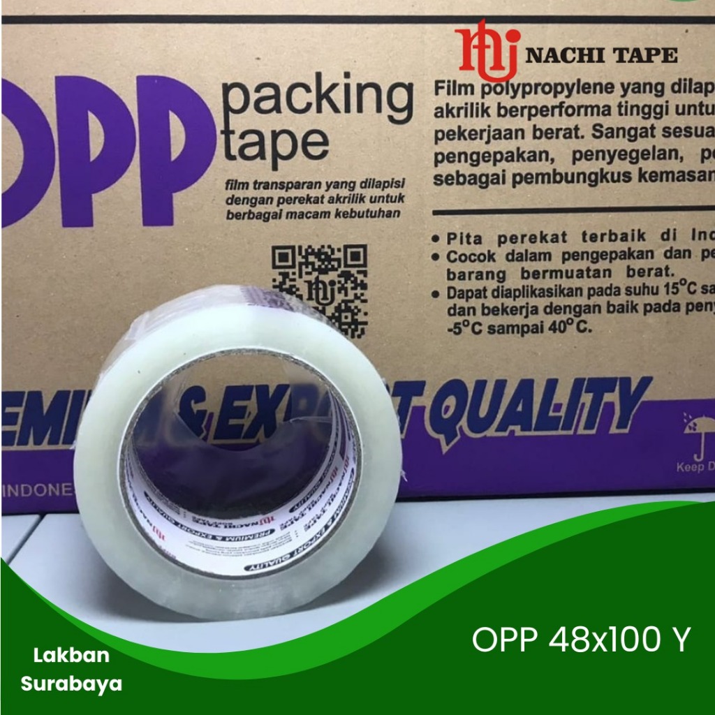 

Lakban Bening Nachi 2"/ 48mm x 100 yard PerPcs