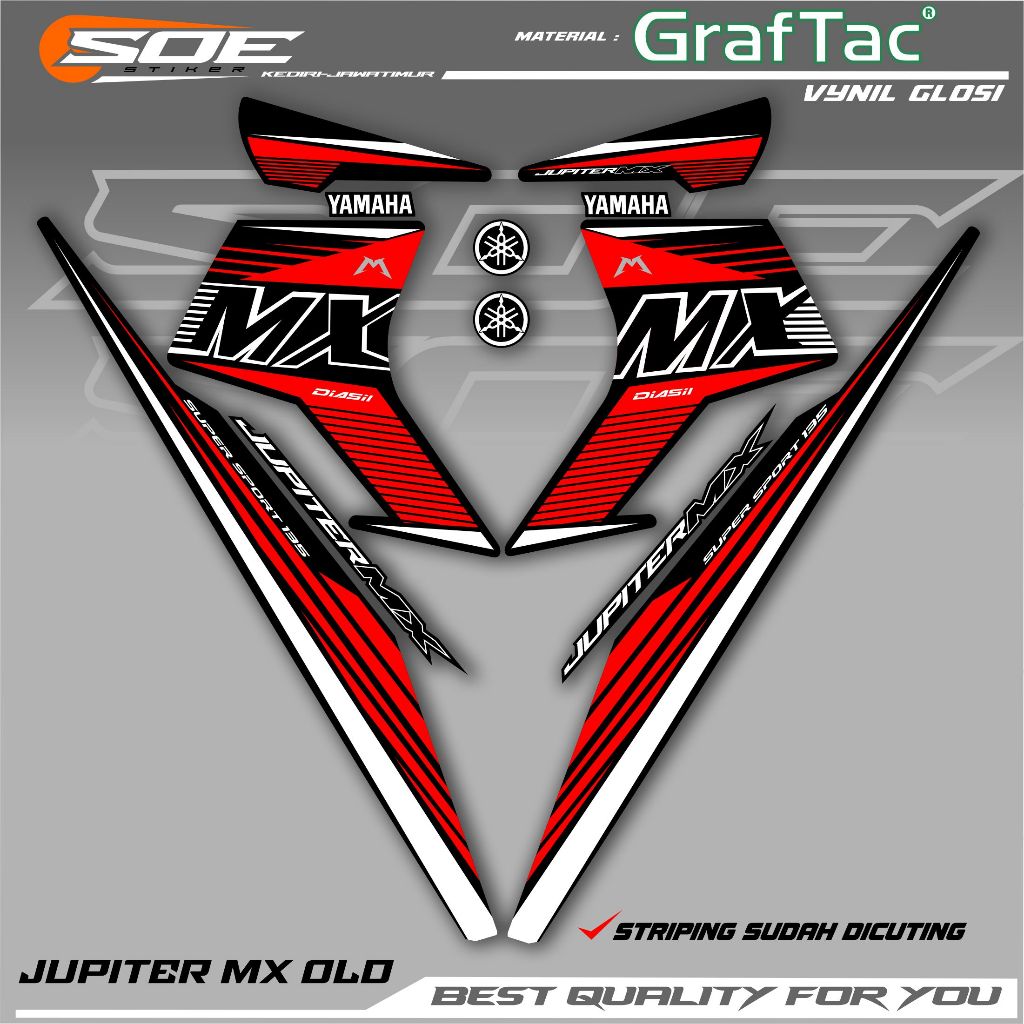 STRIPING JUPITER MX OLD 135 motif mx king/ striping lc135/ stiker body exciter