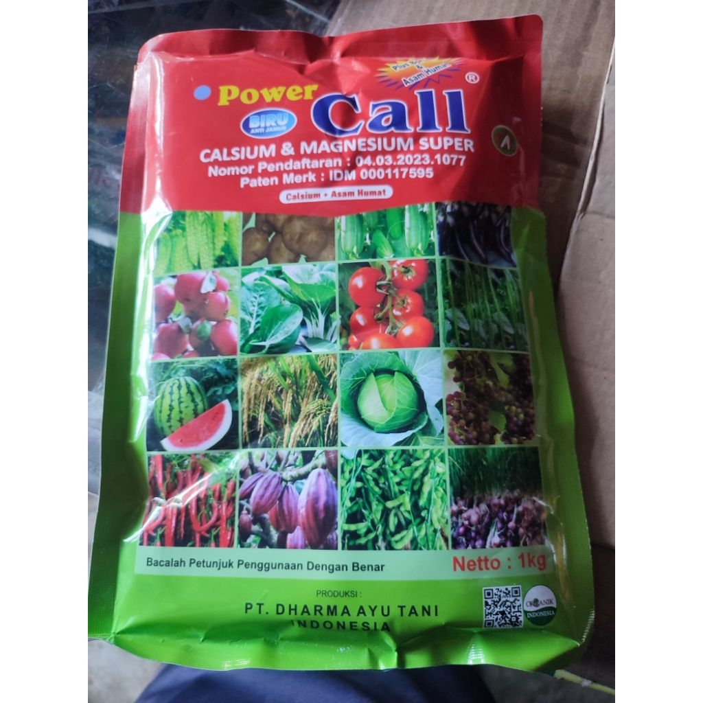 Pupuk Kalsium POWER CALL BLUE 1 kg, pupuk kalsium powercall magnesium biru plus asam humat boron