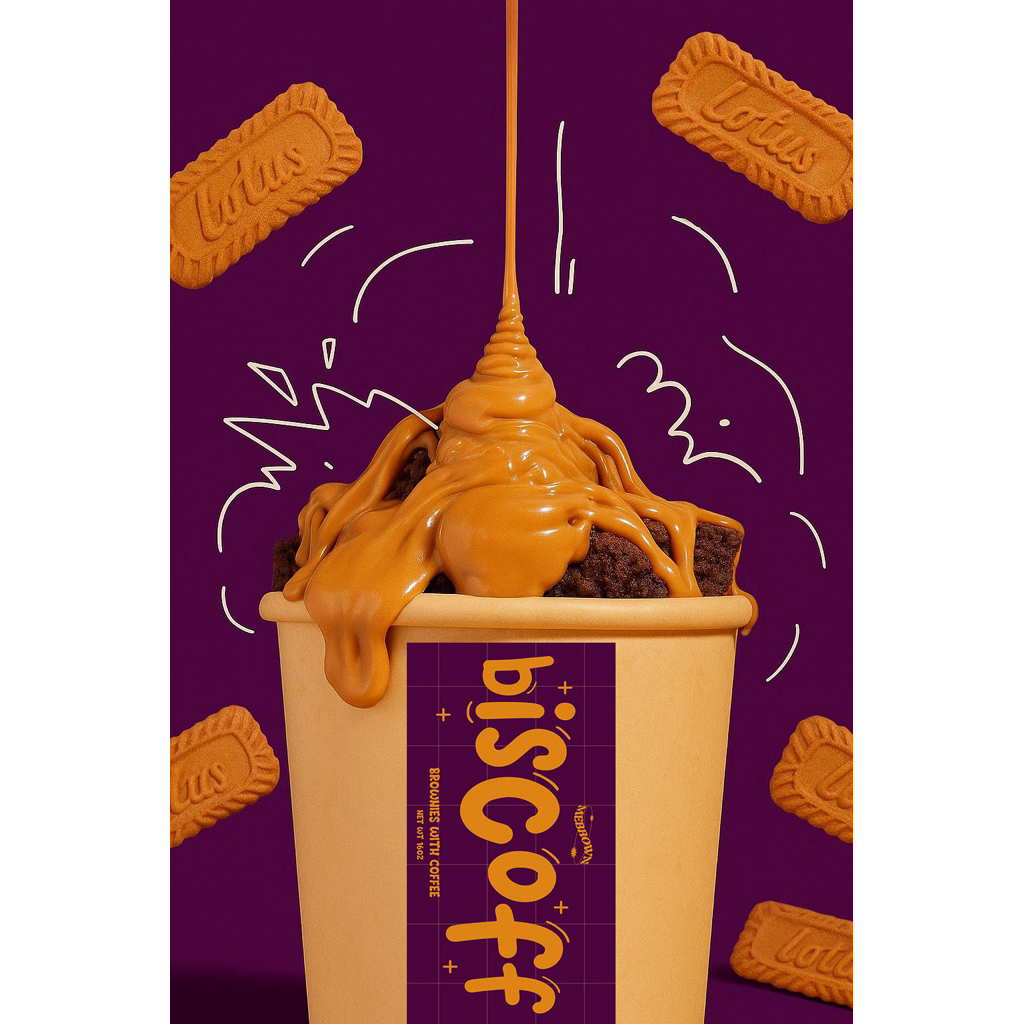 

mebrown ‎ fudgy ‎ brownie ‎ biscoff