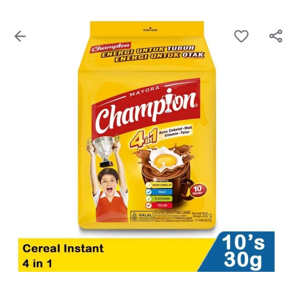 

ENERGEN CHAMPION CEREAL INSTANT 10 x 30G