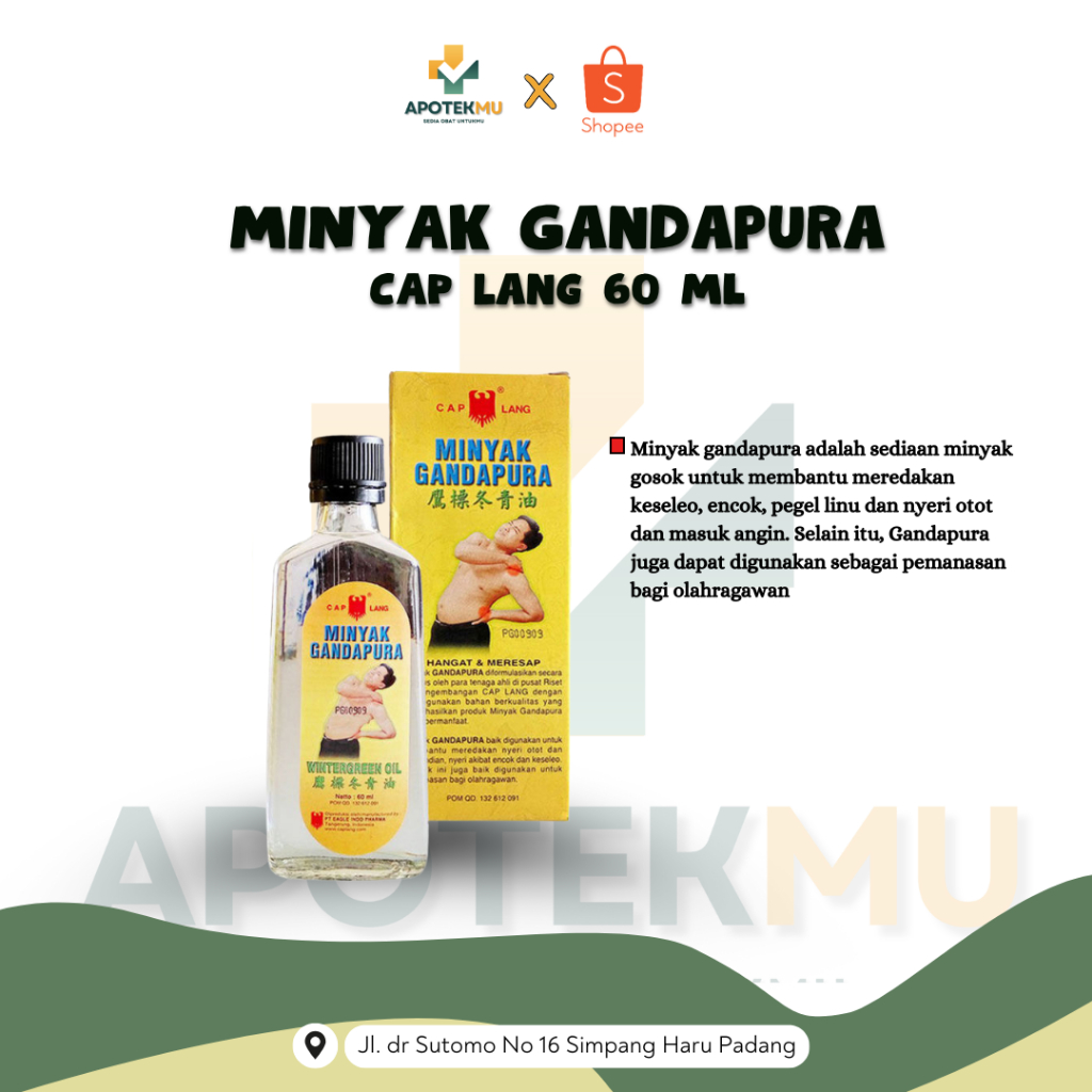 Cap Lang Minyak Gandapura 30ml: Minyak Gandapura Asli