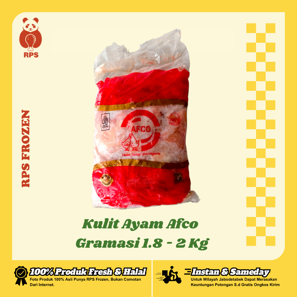 

Kulit Ayam Frozen Afco Gramasi 1.8 Kg - 2 Kg, Kulit Ayam Fresh