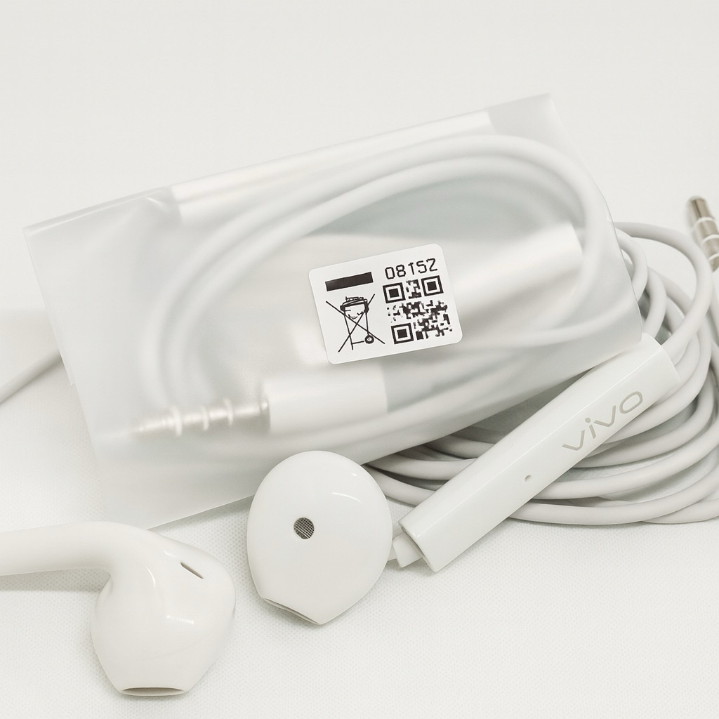 HEADSET VIVO EARPHONE ORIGINAL COPOTAN KABEL JACK 3.5MM HANDSFREE NYAMAN UNTUK SEMUA HP