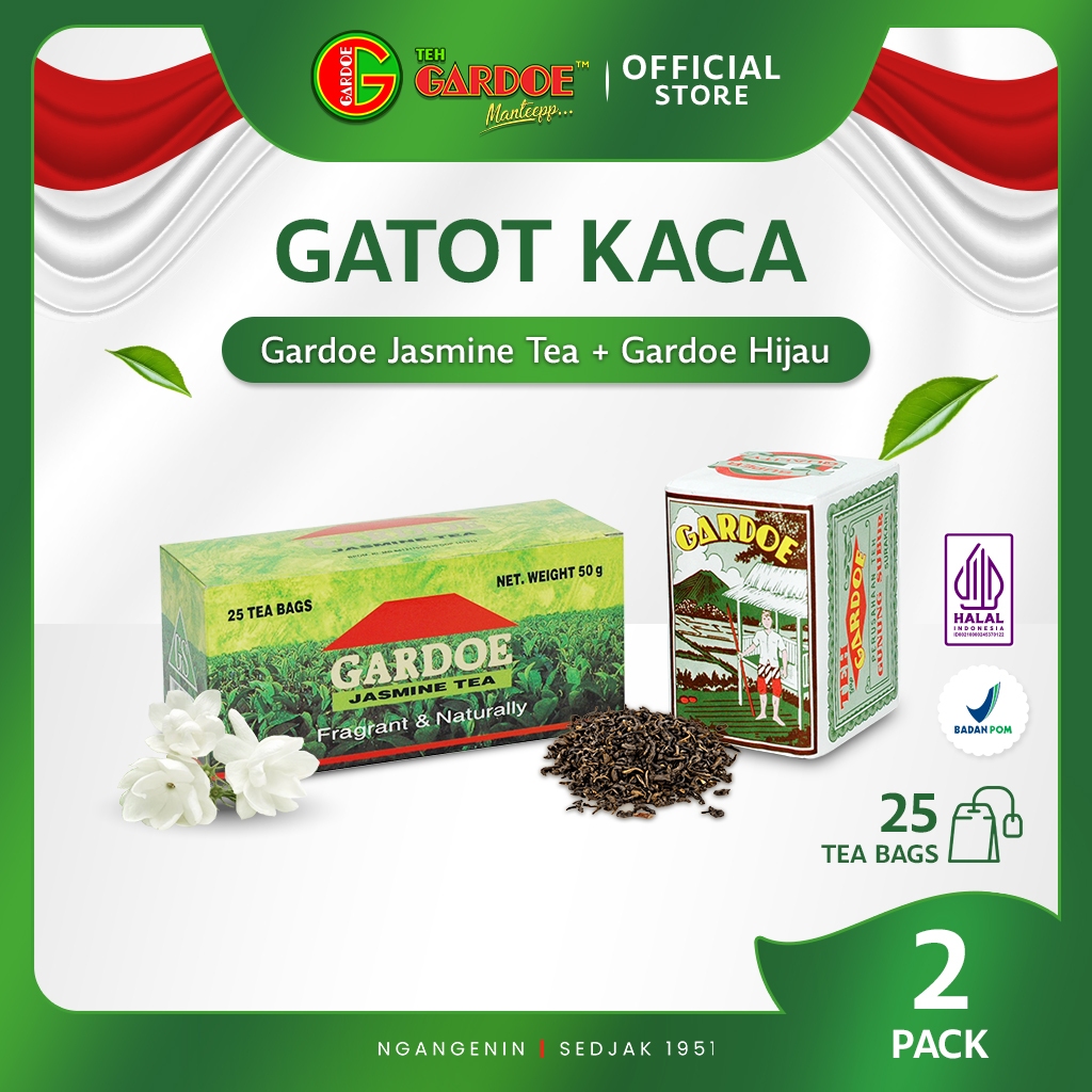 

(PROMO BUNDLING) Teh Gardoe Jasmine Celup 25's 50 gr 40gr & Teh Gardoe Hijau Tubruk 40 gr