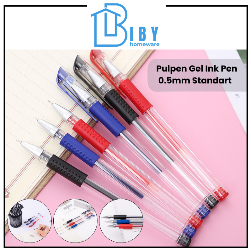 

BIBY Pena Gel / Pulpen Gel Ink Pen 0.5mm Standart 3 Warna Puplen Gel MIMI Alat Tulis Stationary