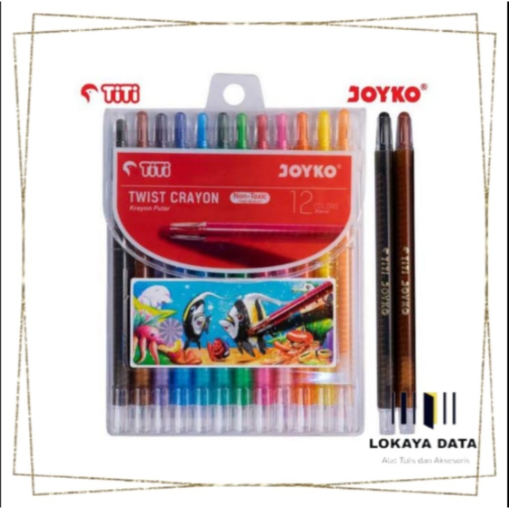 

JOYKO CRAYON TWIST 12 WARNA / CRAYON PUTAR