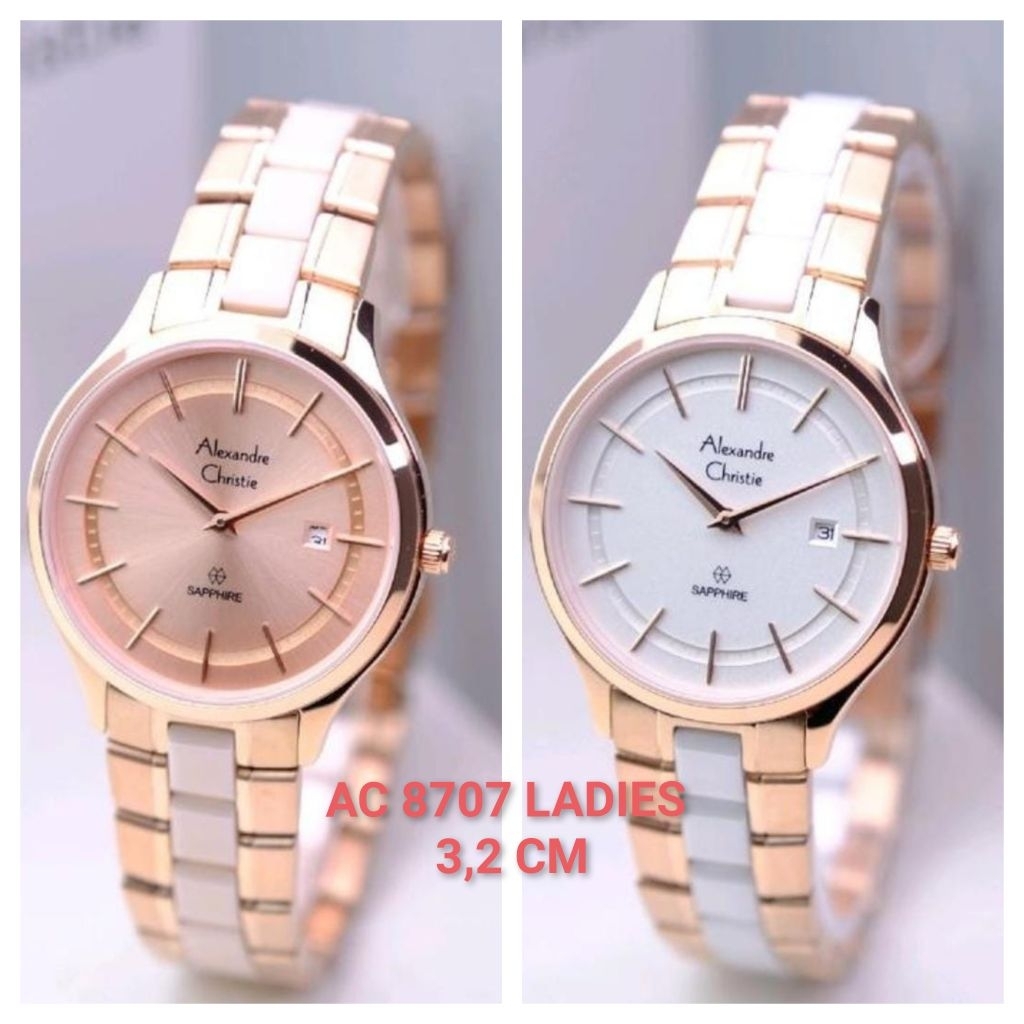 JAM TANGAN WANITA ALEXANDER CRISTIE AC 8707 KACA SAPPHIRE ALEXANDRE CHRISTIE CEWEK SAPPHIRE ORIGINAL