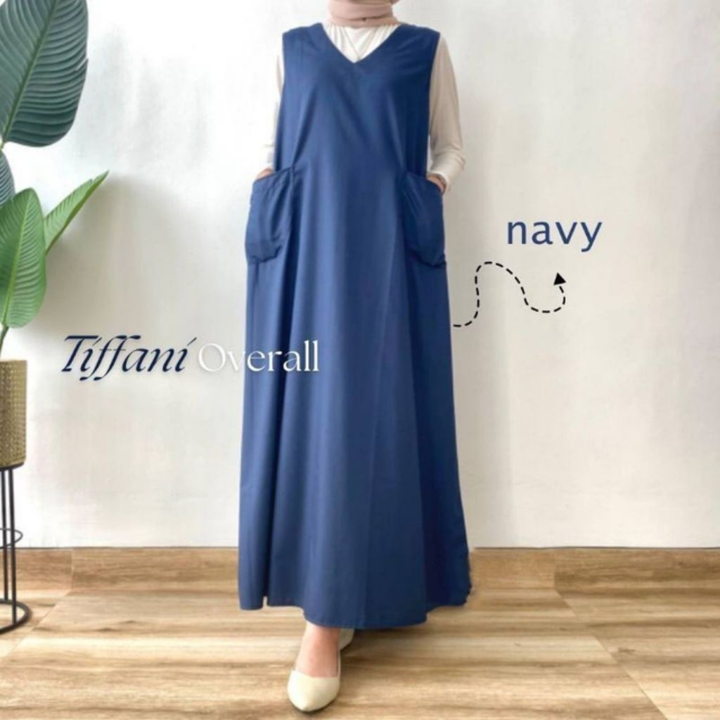 MEQA DAILY-MEGA DAILY -Tiffani Overall Wanita Kantong