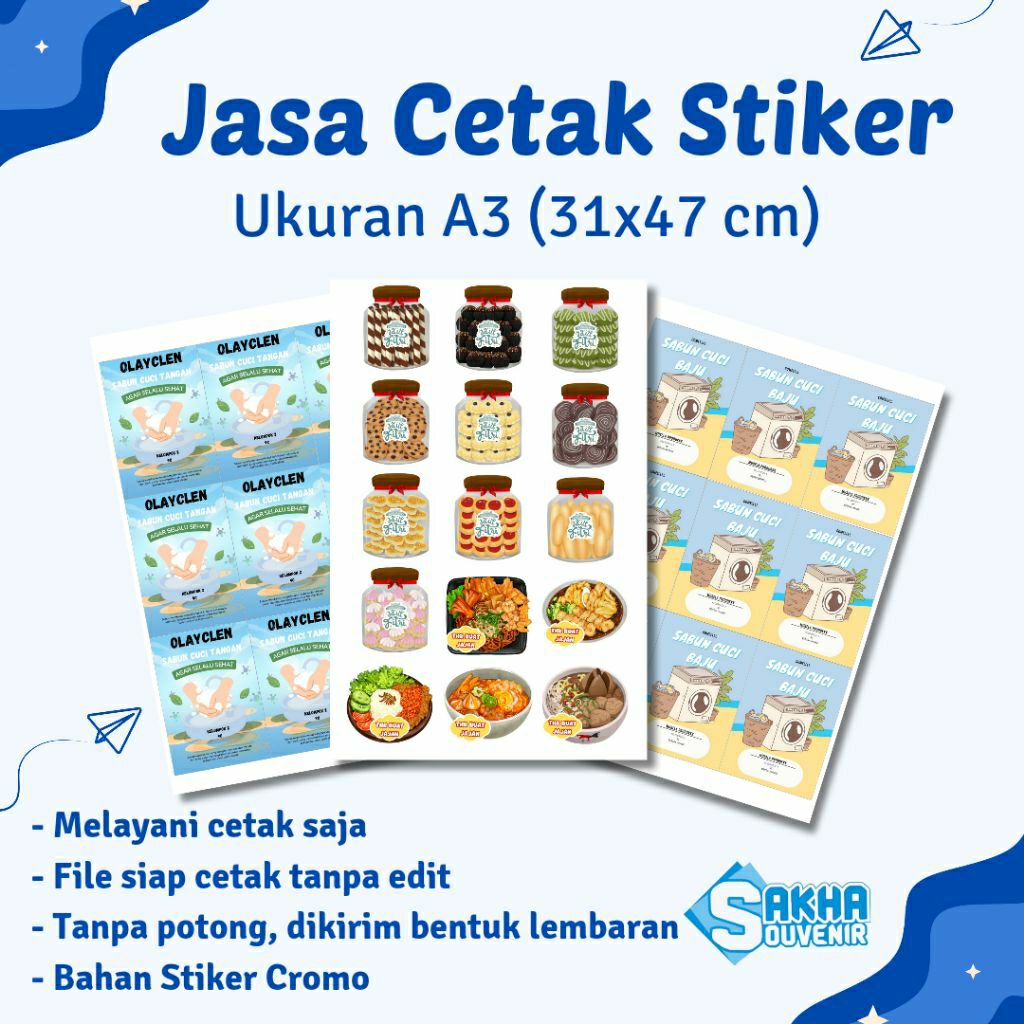 

Jasa Cetak Stiker Ukuran A3
