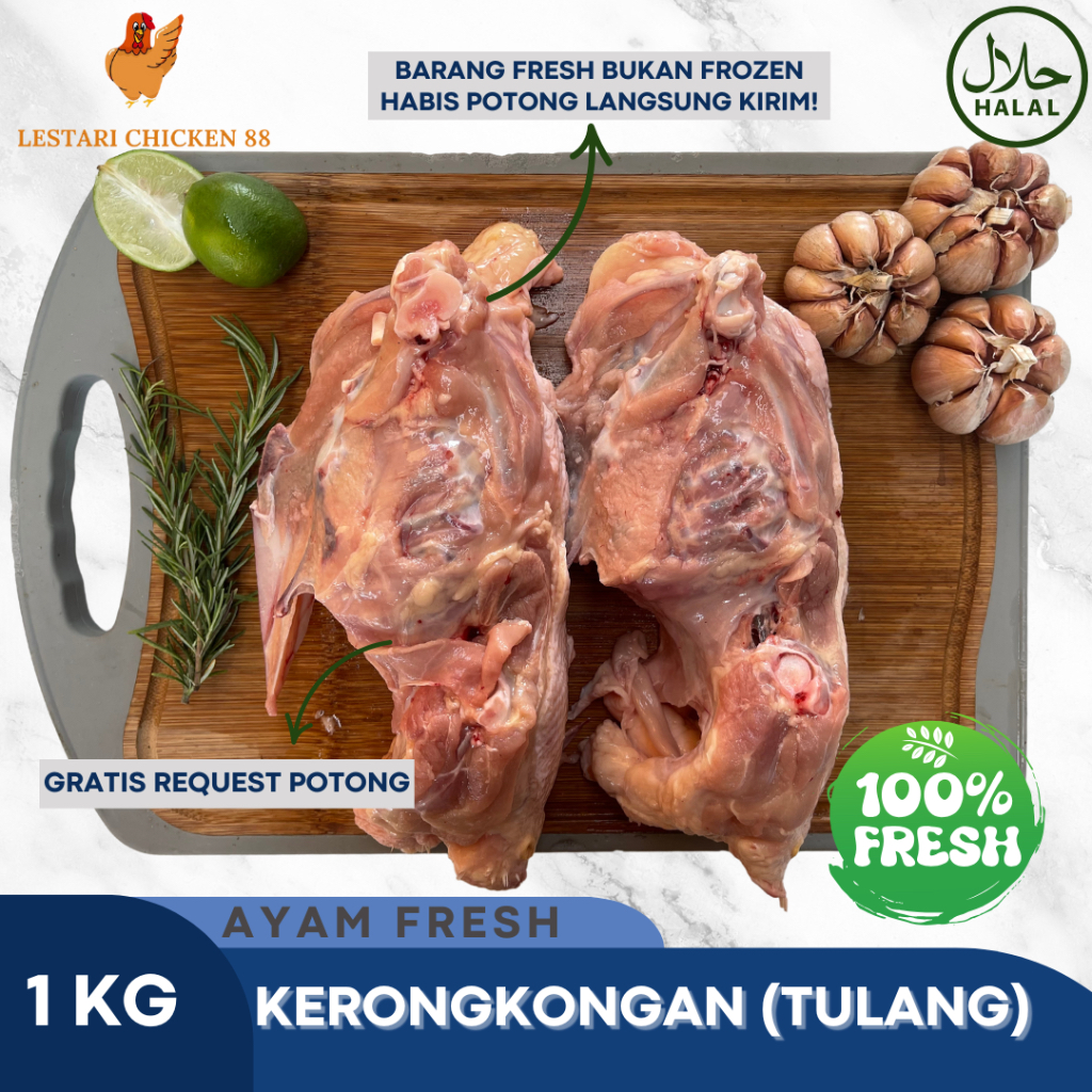

Kerongkongan Ayam Fresh 1 kg / Tulang Badan Ayam Fresh 1 kg / Tulang Ayam Fresh