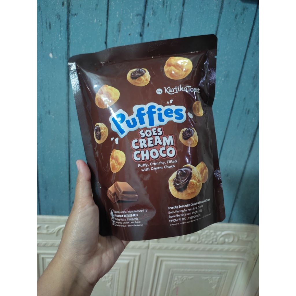 

kartikatoast puffies coklat 72gr pouch besar