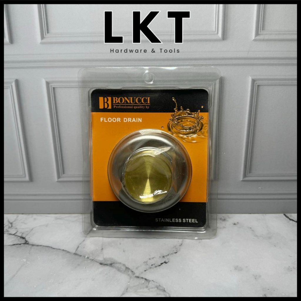BONUCCI Saringan Got Mangkok Stainless Steel / Kuningan 4 Inch Kotak - Floor Drain