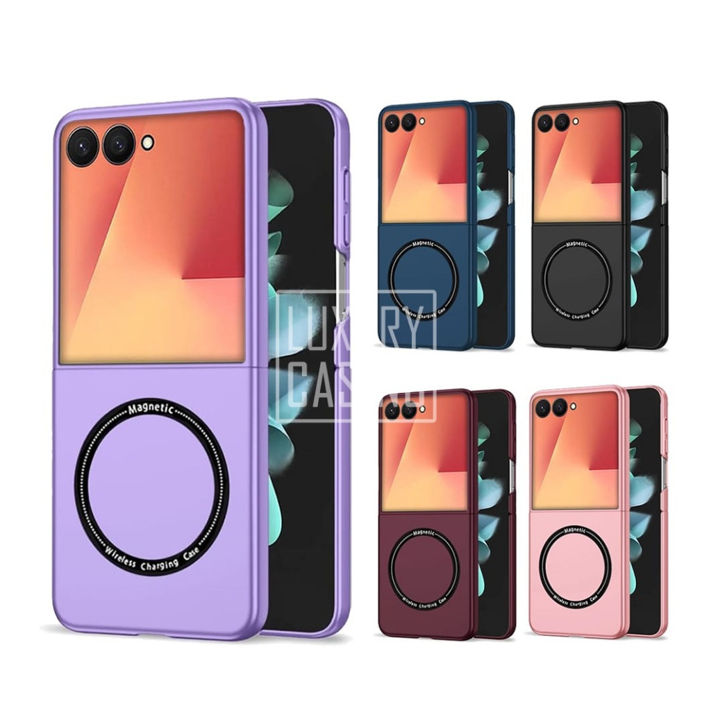 Case Magsafe Magnetic Wireless Charge Case For Samsung Z Flip 7  Z Flip 6 Z Flip 5 Z Flip 4 Z Flip 3