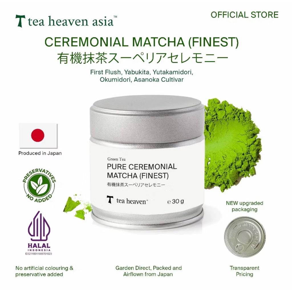 

TEA HEAVEN FINEST PURE CEREMONIAL GRADE MATCHA POWDER