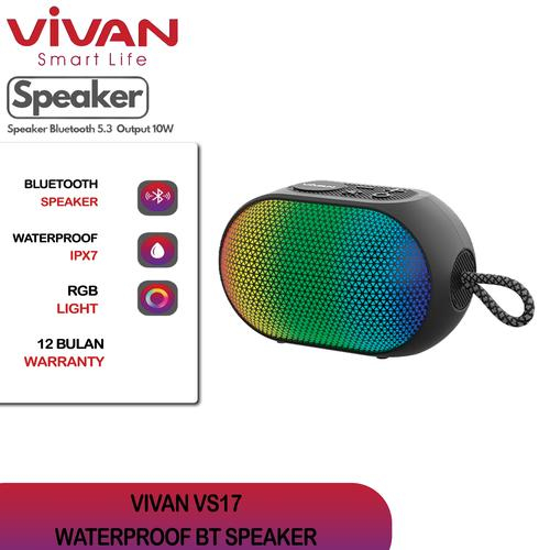 Speaker Bluetooth Vivan VS17 / Speaker Portable Vivan VS 17 / Speaker Waterproof RGB Vivan VS17