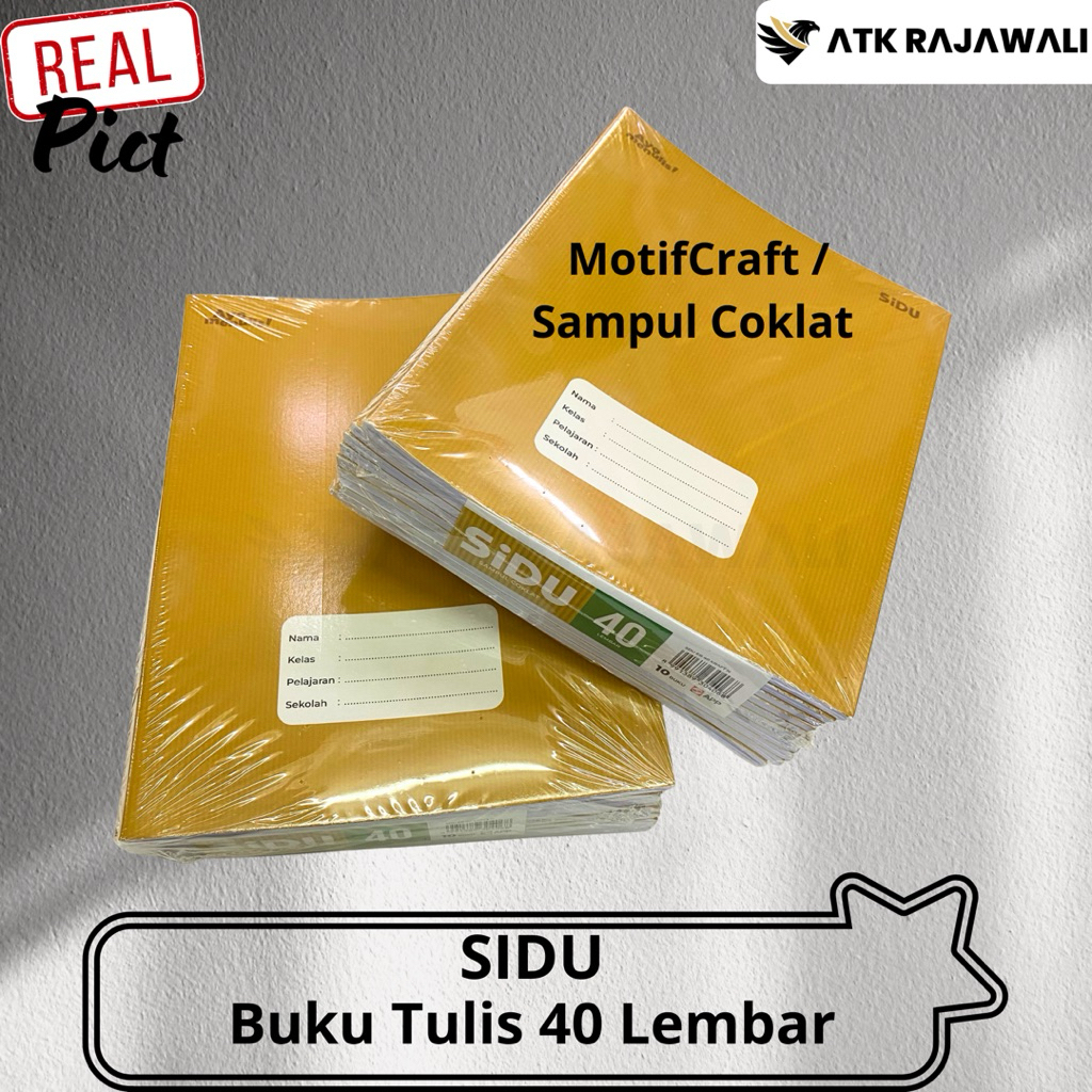 

Buku Tulis Kraft Sidu 40 Lbr Isi 10 Pcs/Pack