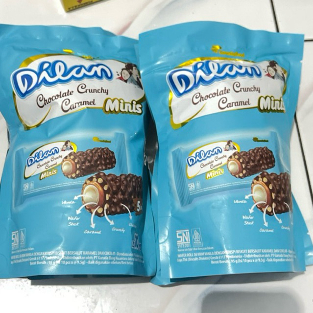 

Dilan snack chocolate crunchy caramel minis iso 10pc