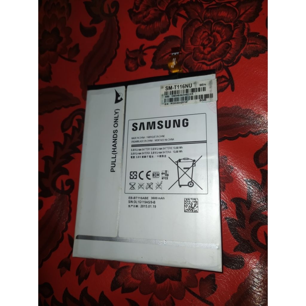 baterai Samsung tab 3v original copotan