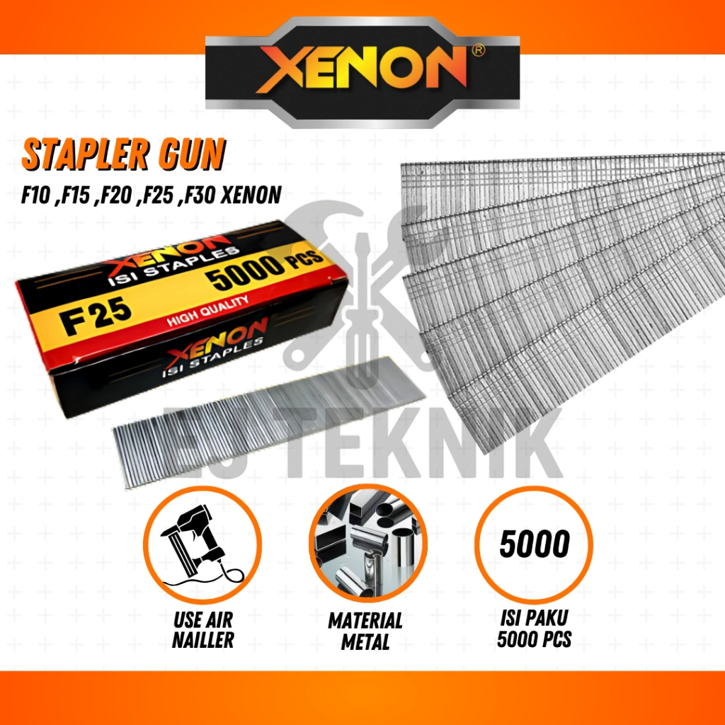 

XENON ISI STAPLES MESIN PAKU TEMBAK REFILL AIR NAILER F20 F25