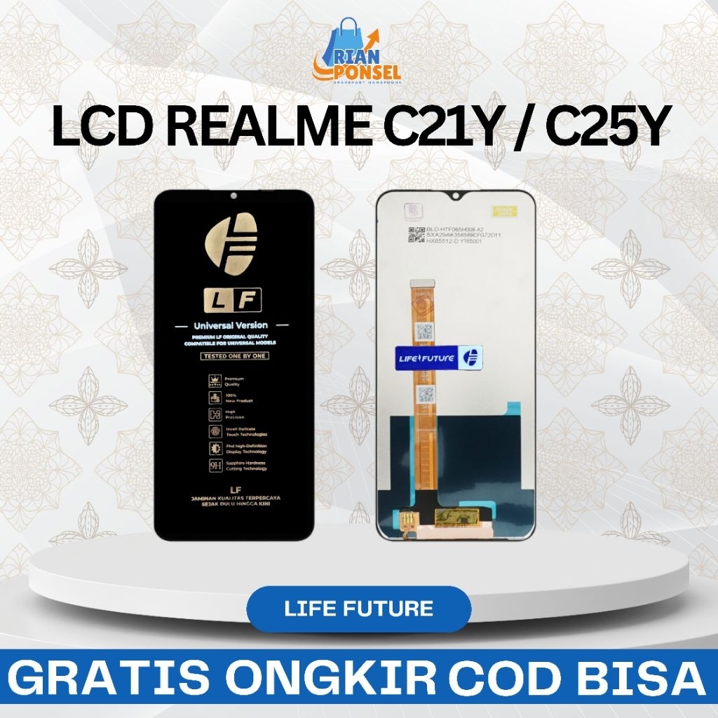 COD Lcd Realme C21Y / C25Y  Original Fullset Life Future Touchscreen Ori Lf