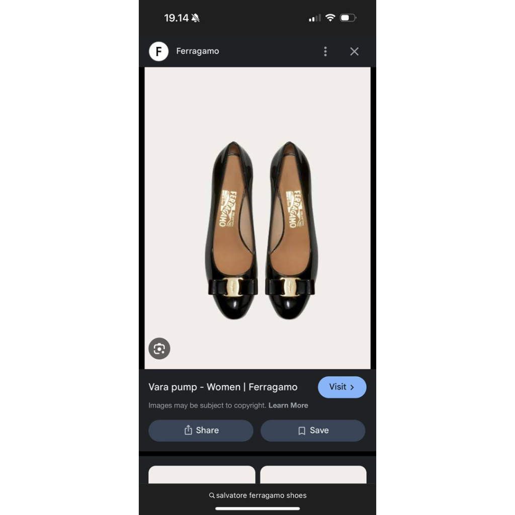 second sepatu Salvatore Ferragamo