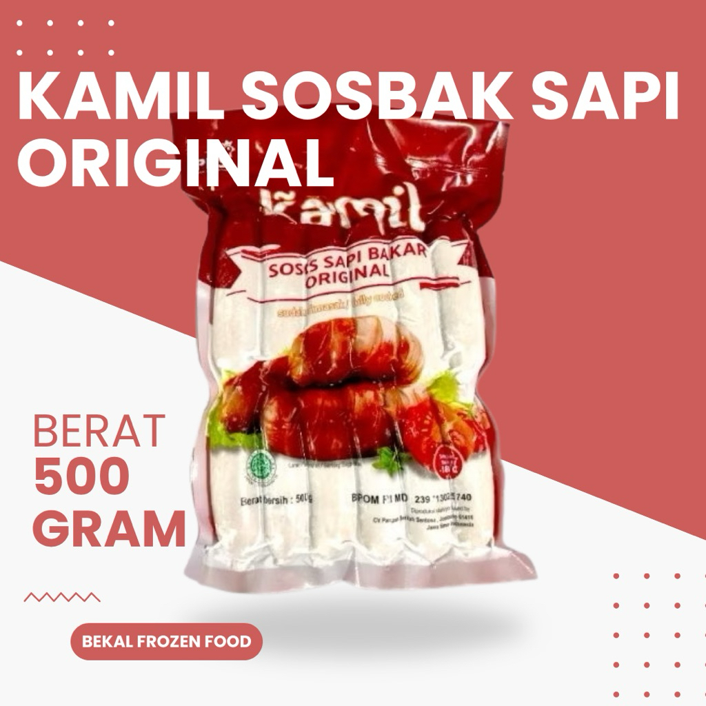 

Kamil Sosis Sapi Bakar Original 500gr isi 12