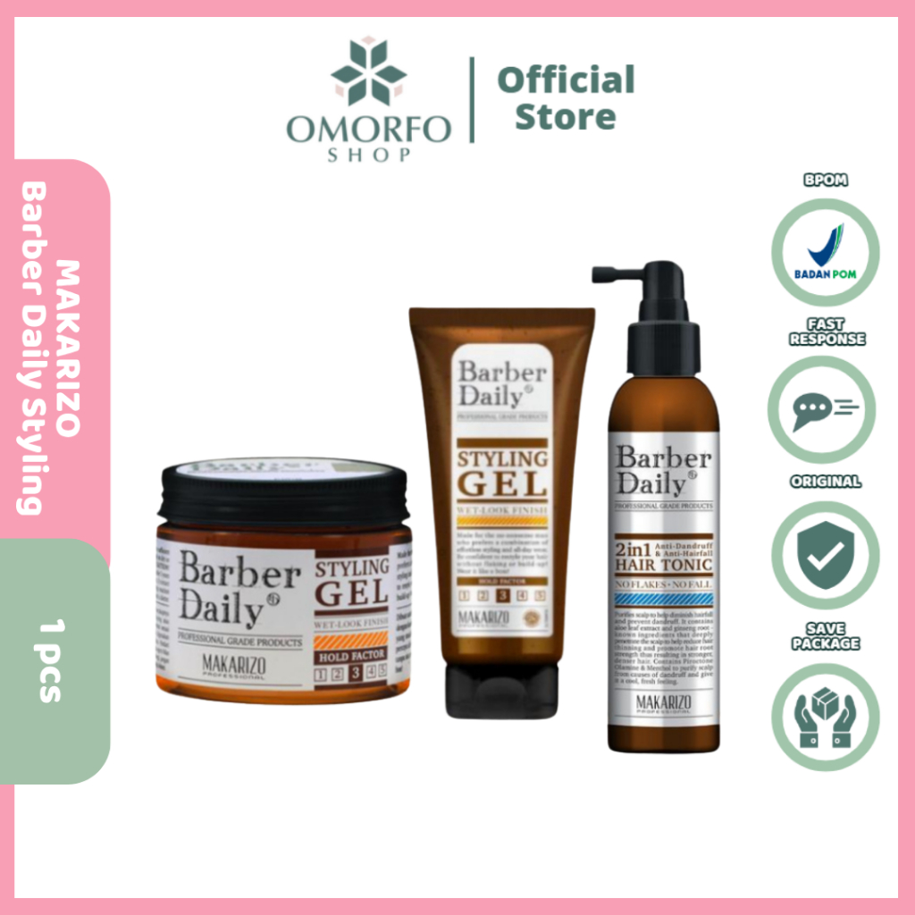 [Omorfo] Makarizo Barber Daily Styling Gel | Makarizo Barber Daily Styling Gel Wet Look Tube | Barbe