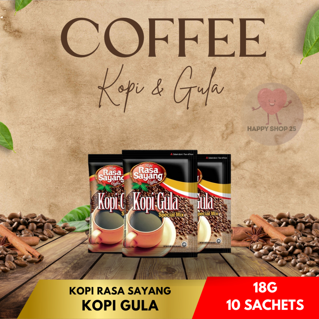 

Rasa Sayang Kopi Gula Kopi hitam dan gulla (10 sachets x 18g)