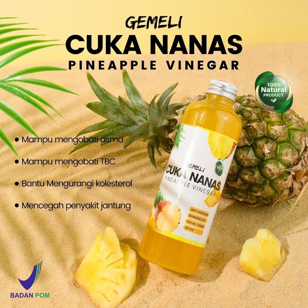 

Ship8317 [TERMURAH] GEMELI Cuka Nanas Asli Organik With Mother 500ml - Diet Detoks