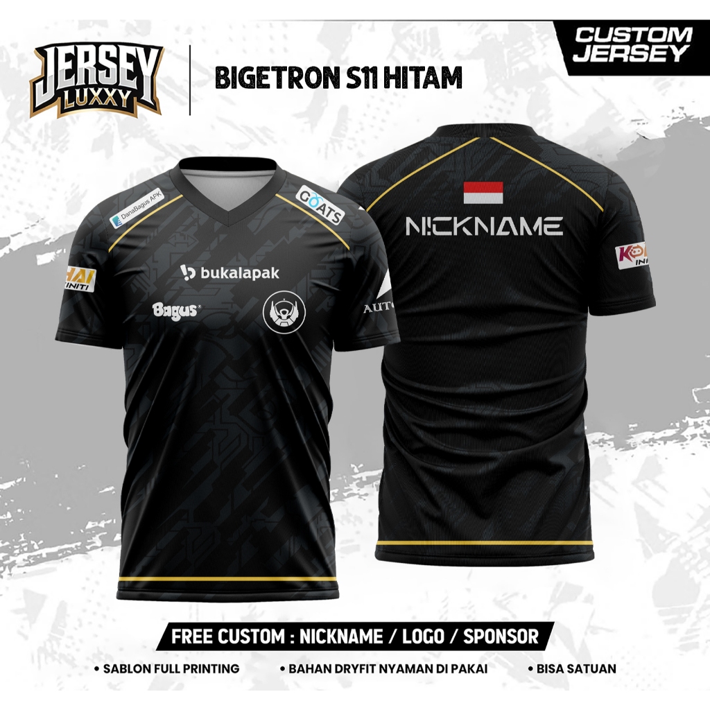 Jersey Desain Terbaru GAMING BIGETRON S11 / Jersey Bigetron S11