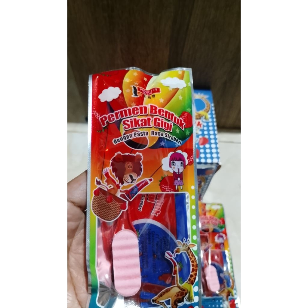 

Permen bentuk sikat gigi