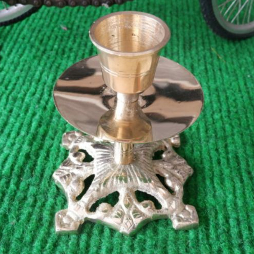 Tempat Lilin Hias Kuningan Antik Anti Karat
