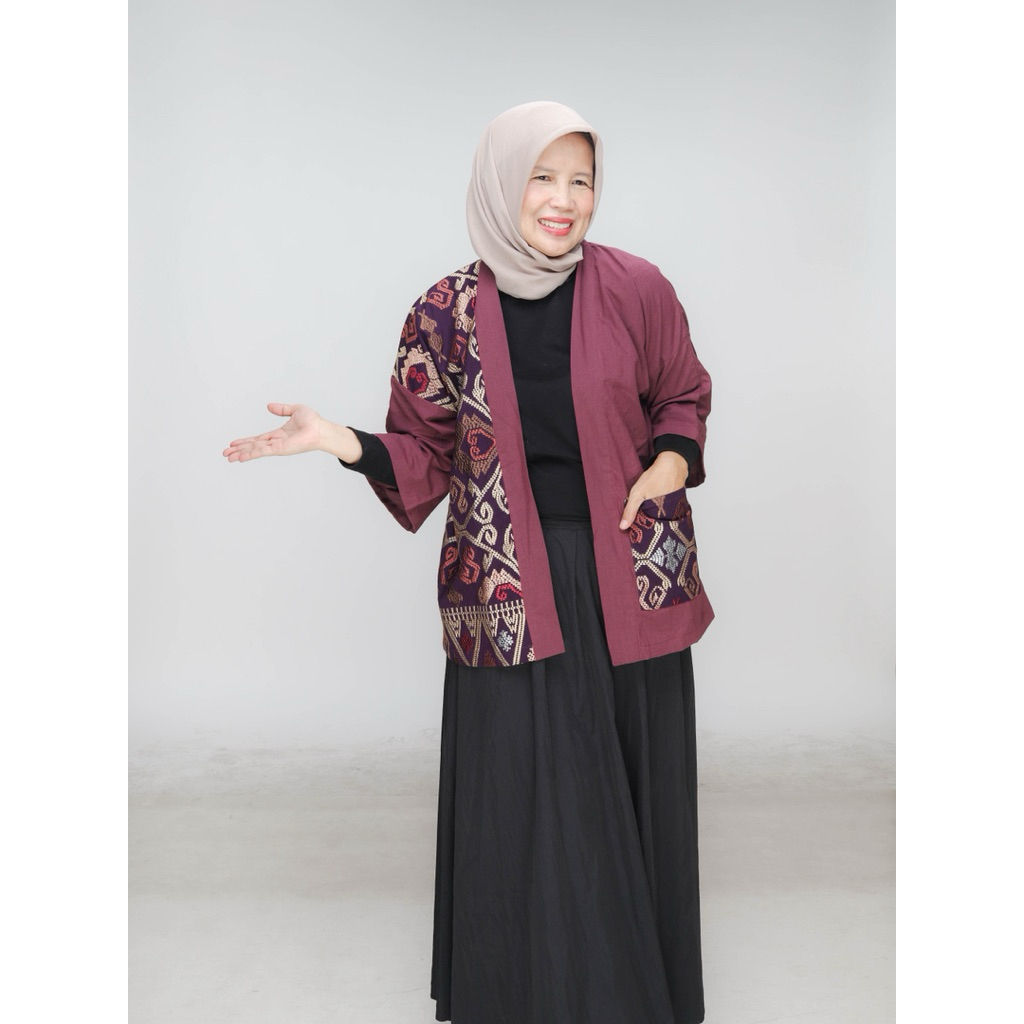Baju outer etnik bahan bordir Bali 011