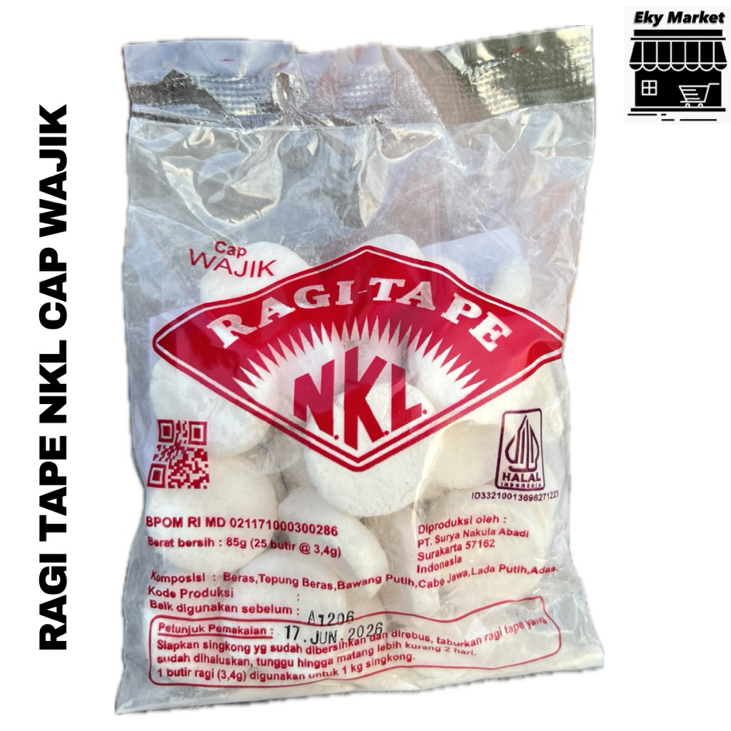 

RAGI TAPE CAP WAJIK NKL ISI 25 BUTIR