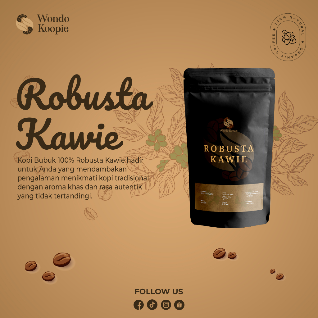

Wondo Koopie Robusta Kawie 500 Gr