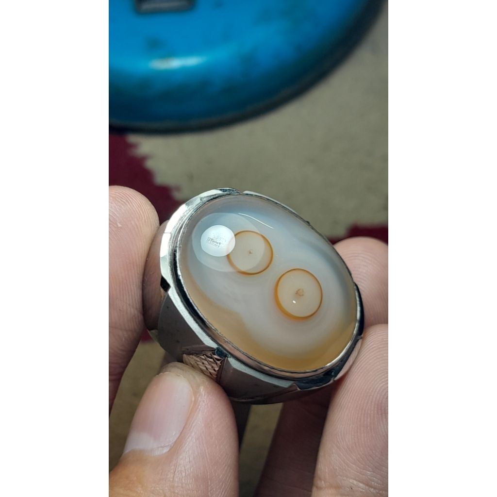 NATURAL SULAIMAN (MOTIP ANGKA 8)RING MONEL DOP SIZE 9