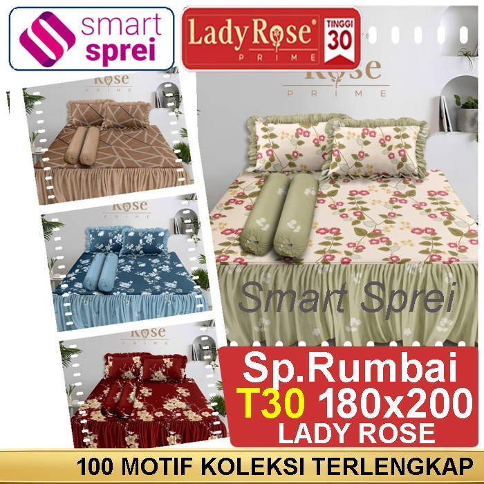 SPREI LADY ROSE RUMBAI 180x200 / SPREI RUMBAI LADY ROSE / SPREI LADY ROSE 180x200 RUMBAI