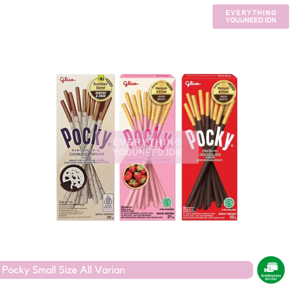 

Glico Pocky Strawberry | Chocolate | Cookies | Milk Stick Biscuit 20g