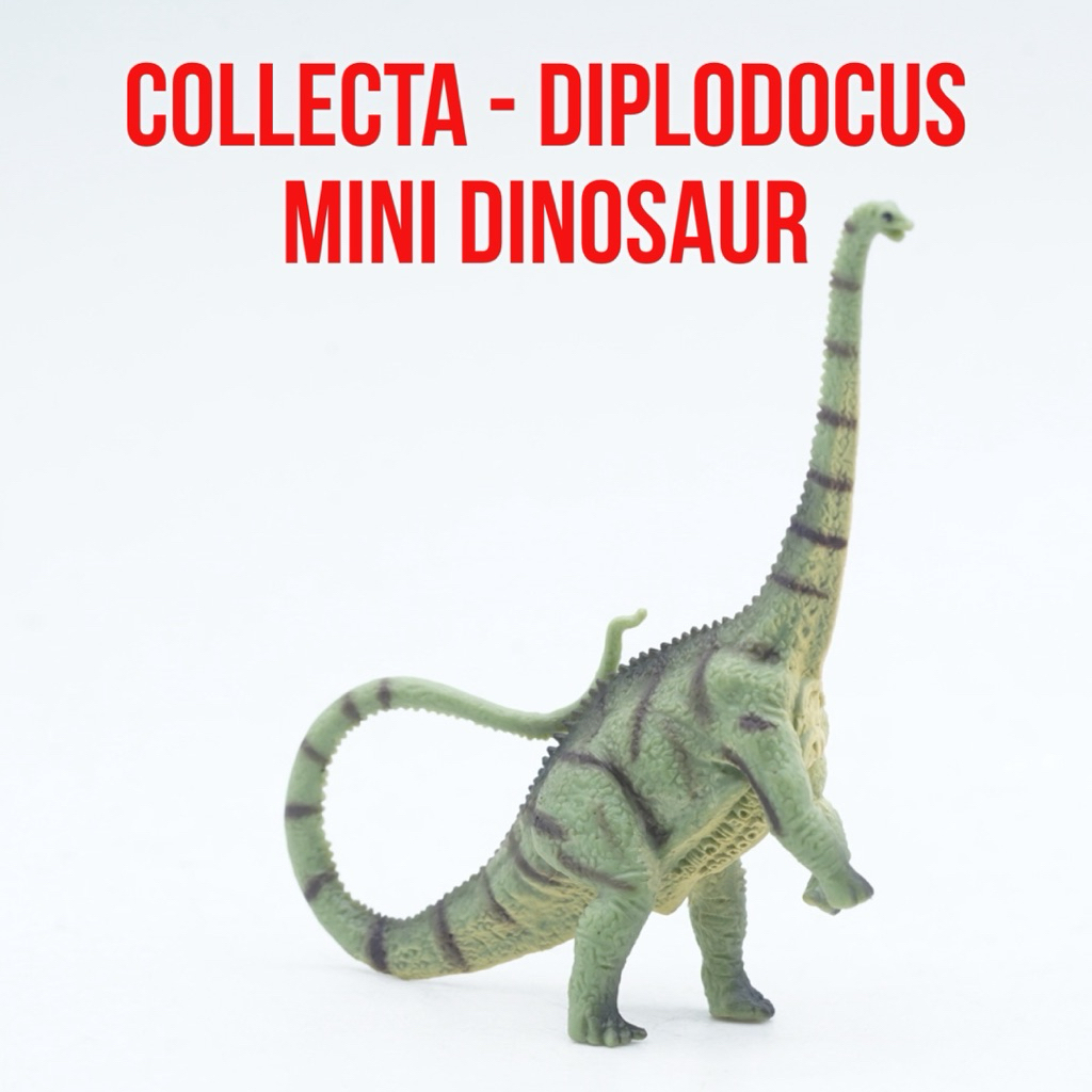 Collecta A1101 Mini Dinosaur 1 - Diplodocus Jurassic Dinosaurus - Small Size Ukuran Kecil Mainan Bin