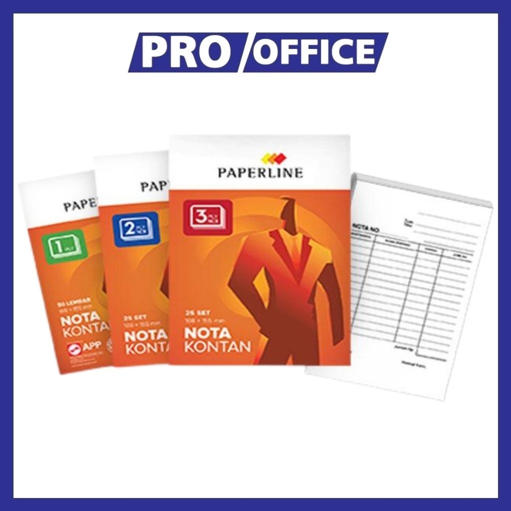 

ProOffice - Paperline Nota Kontan K 1 Ply / 2 Ply / 3 Ply (1 Pak) – Buku Nota Usaha & Toko