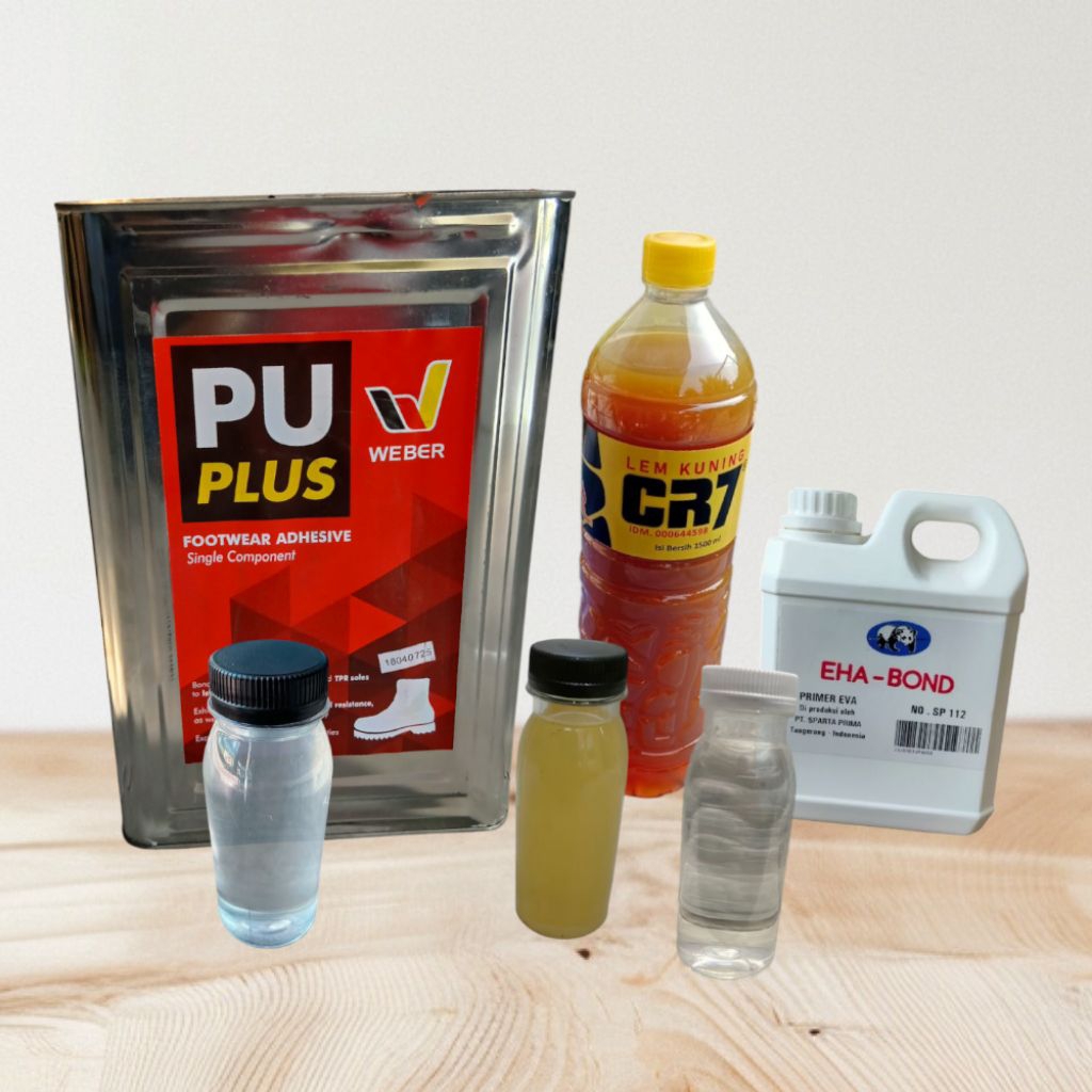 Paket Murah Lem PU Plus Weber + Lem Kuning CR7 + Primer EHA - Bond isi 100 mili
