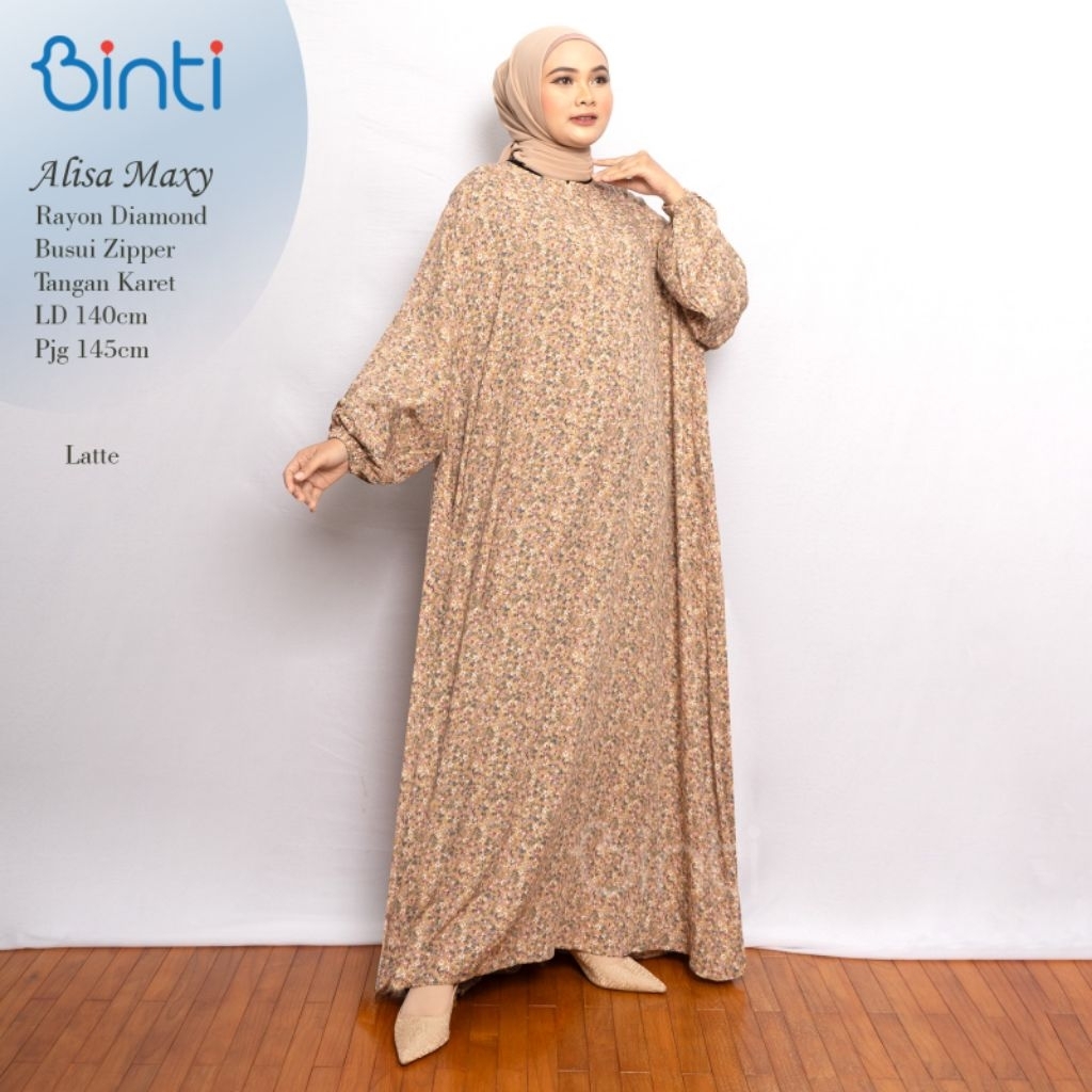 Gamis Rayon Jumbo Bunga Bunga Ld 140 Print Big Size Cantik Harian Alisa Maxy