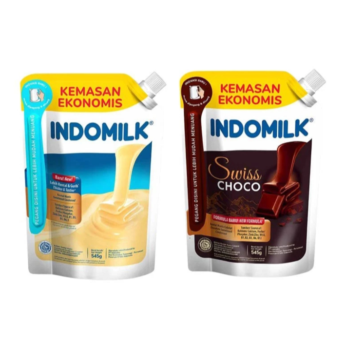 

Indomilk Susu Kental Manis Putih / Cokelat Pouch 545gr