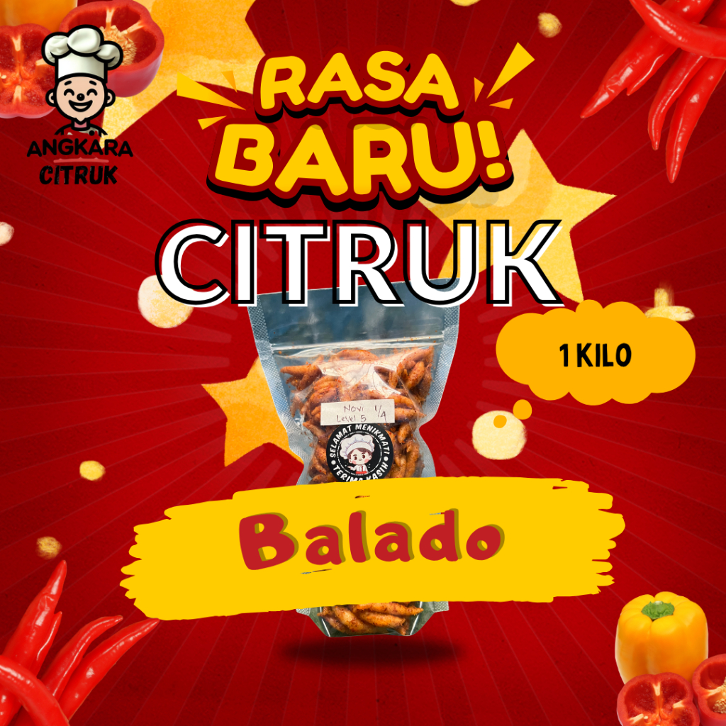 

Citruk pedas rasa Balado 1 kilo renyah dan gurih by Angkara