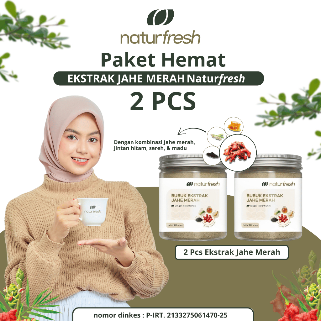

Naturfresh bubuk ekstrak jahe merah, minuman sehat untuk daya tahan tubuh lebih kuat