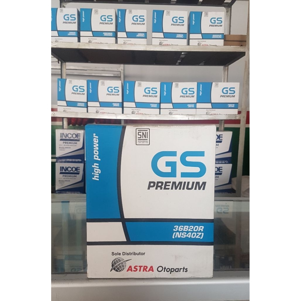 Aki accu mobil GS Premium NS40ZL Jazz, Brio - Kosongan tanpa zuur