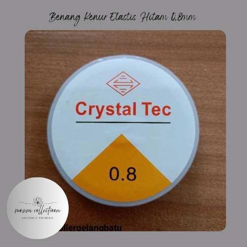 Crystal Tec Karet Benang Kenur Tali Elastis Benang HITAM serat 0.8mm