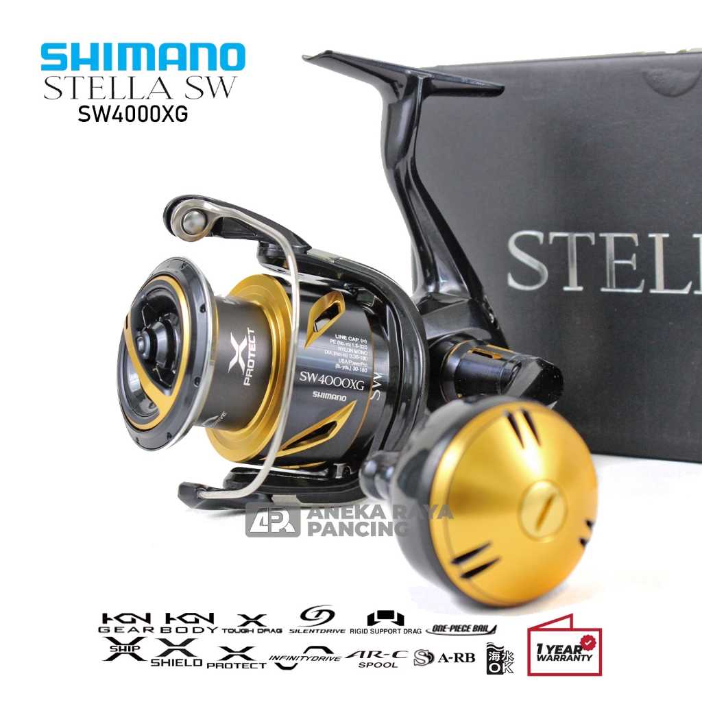 Reel Shimano STELLA SW 2020 4000 s/d 30000 | HeatSink Drag Hagane | Spinning Saltwater | Aneka Raya 