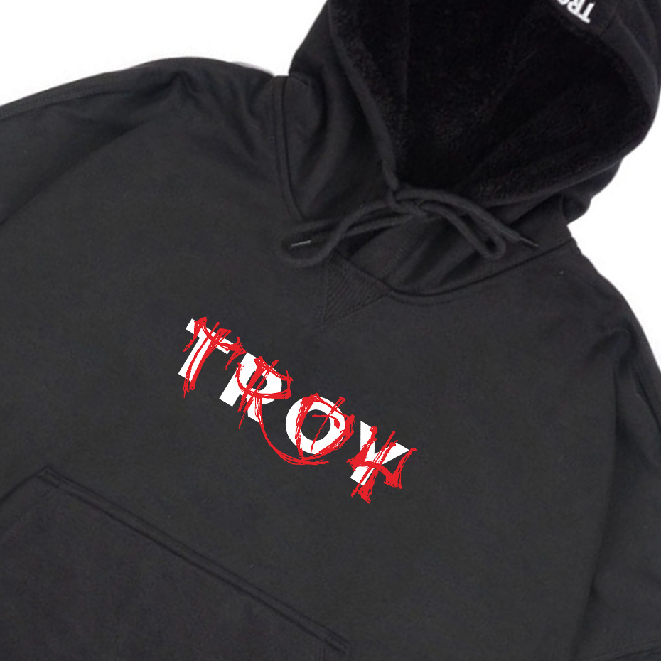 Troy Company Boxy Oversized Hoodie Black Scard - Hoodie Boxy Oversize Hitam HB 3246